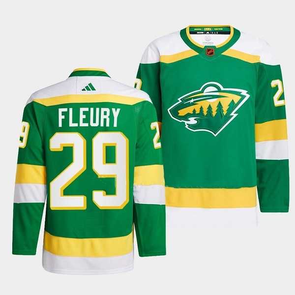 Men's Minnesota Wild #29 Marc-Andre Fleury Green 2022-23 Reverse Retro Stitched Jersey,We sell and wholesale Men's Minnesota Wild #29 Marc-Andre Fleury Green 2022-23 Reverse Retro Stitched Jersey on line form chian!